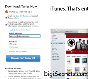 iTunes 10.5 Mac OS X