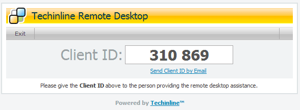 Techinline Remote Desktop Client ID