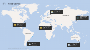 Metro Weather App - Windows 8 - Multiple Locations - World Weather