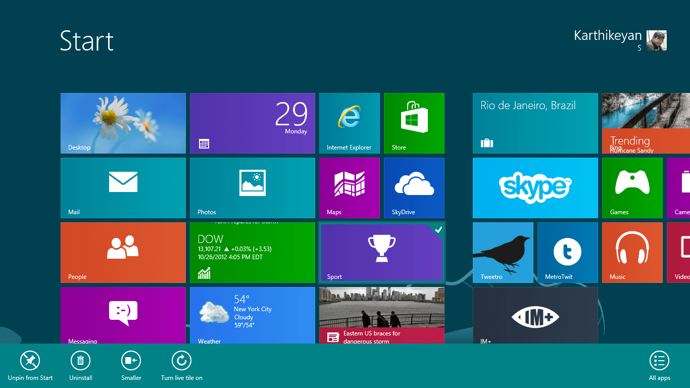 Turn On Enable Live Tile Windows 8