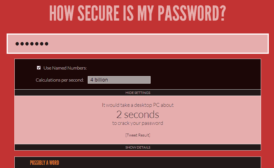 Bad Secure Password