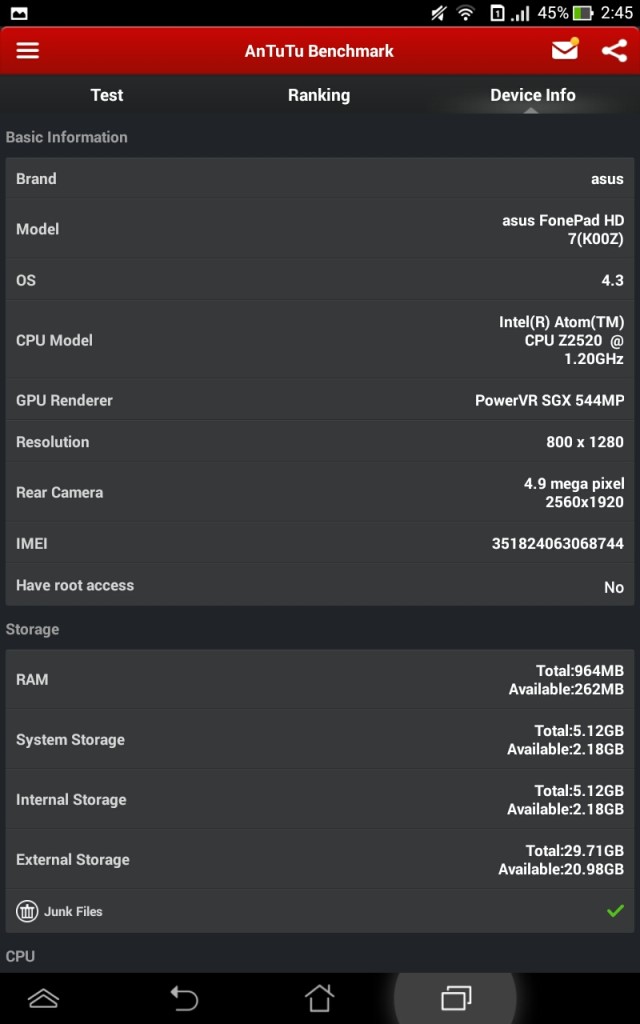 Asus FonePad 7 Dual SIM Tablet - Performance (1)
